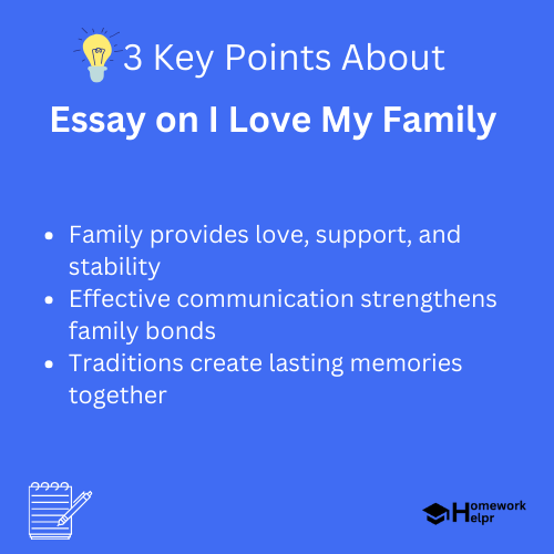 Essay on I Love My Family for Students and Children