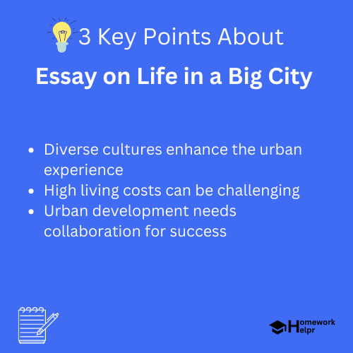 Essay on Life in a Big City for Students and Children