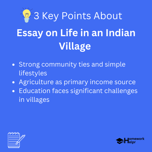 Essay on Life in an Indian Village for Students and Children