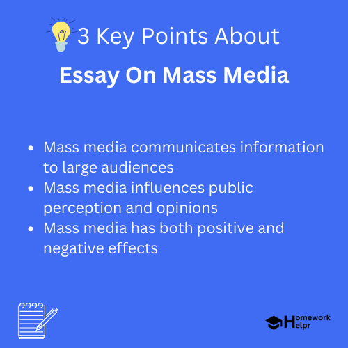 Essay On Mass Media