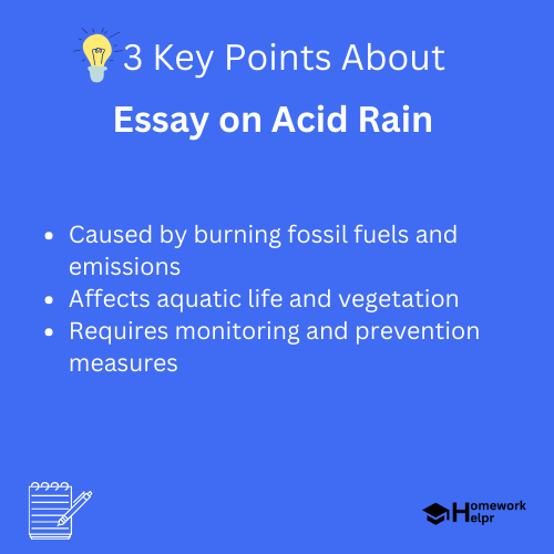 Essay on Acid Rain for Students and Children