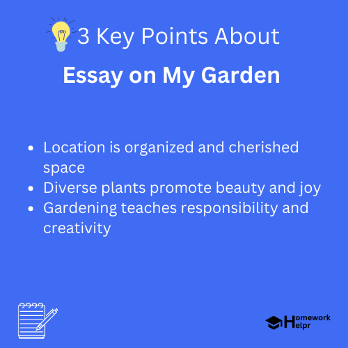 Essay on My Garden for Students and Children