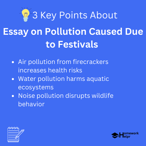 Essay on Pollution Caused Due to Festivals for Students and Children