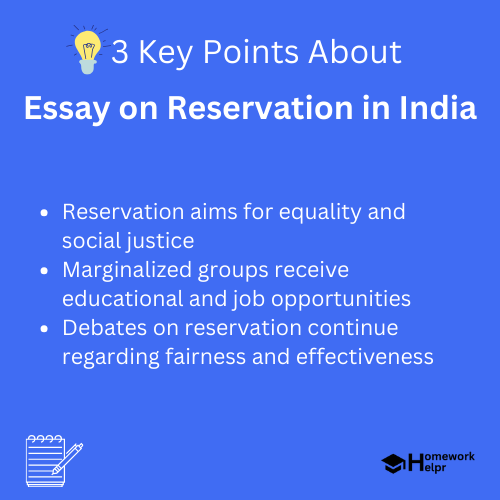 Essay on Reservation in India