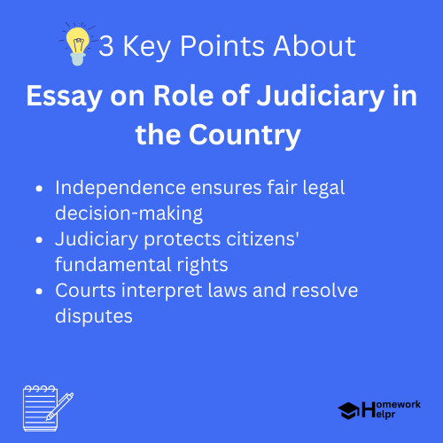 Essay on Role of Judiciary in the Country for Students and Children