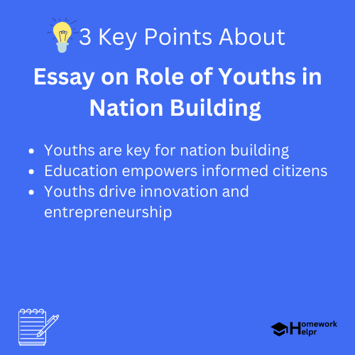 Essay on Role of Youths in Nation Building for Students and Children