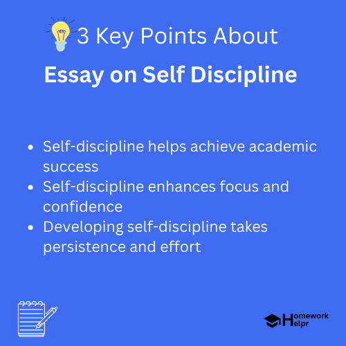 Essay on Self Discipline for Students and Children