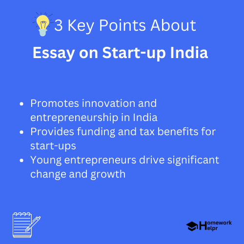 Essay on Start-up India for Students and Children