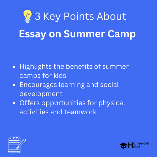 Essay on Summer Camp for Students and Children