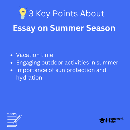 Essay on Summer Season for Students and Children