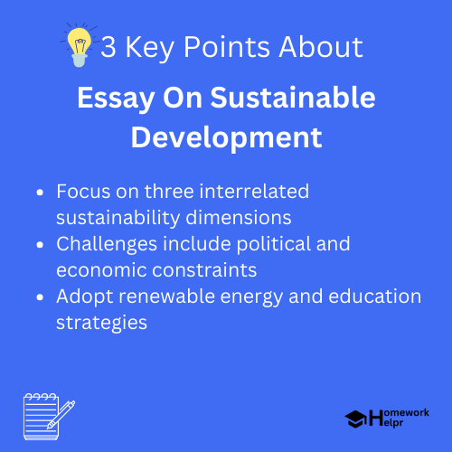 Essay On Sustainable Development