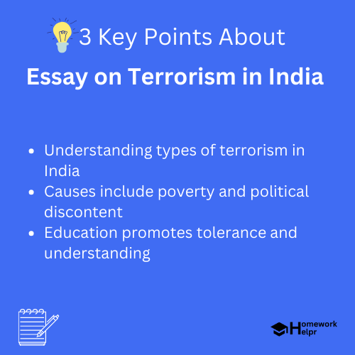 Essay on Terrorism in India for Students and Children