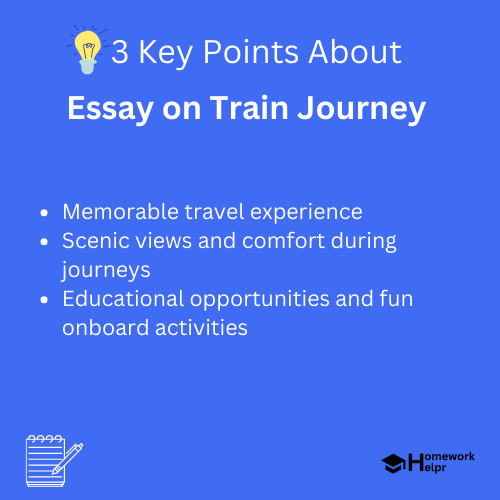 Essay on Train Journey for Students and Children