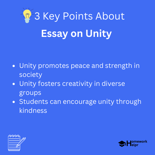 Essay on Unity for Students and Children