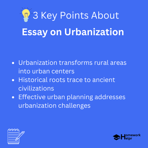 Essay on Urbanization for Students and Children