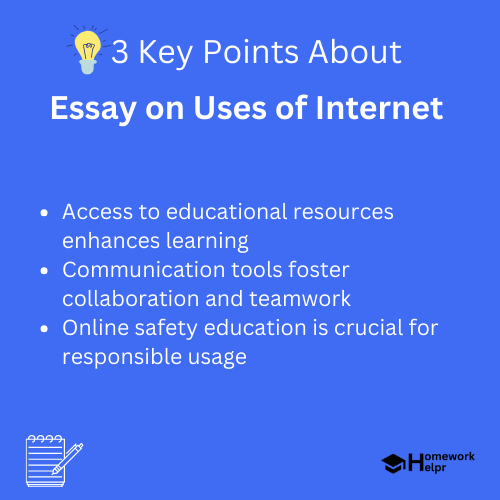 Essay on Uses of Internet for Students and Children