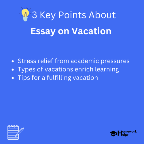 Essay on Vacation for Students and Children