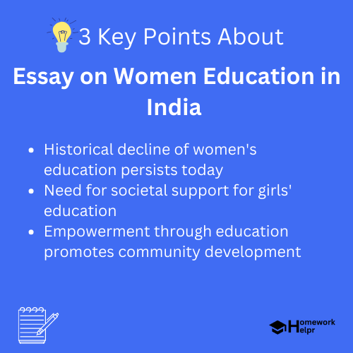 Essay on Women Education in India for Students and Children