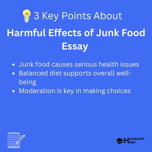 Harmful Effects of Junk Food Essay for Students and Children