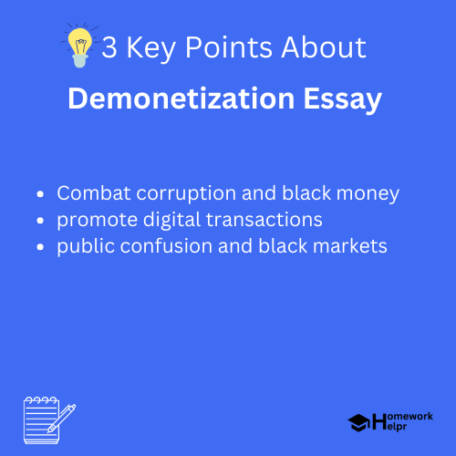 Demonetization Essay for Students and Children