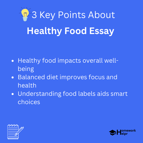 Healthy Food Essay for Students and Children