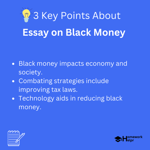 Essay on Black Money for Students and Children