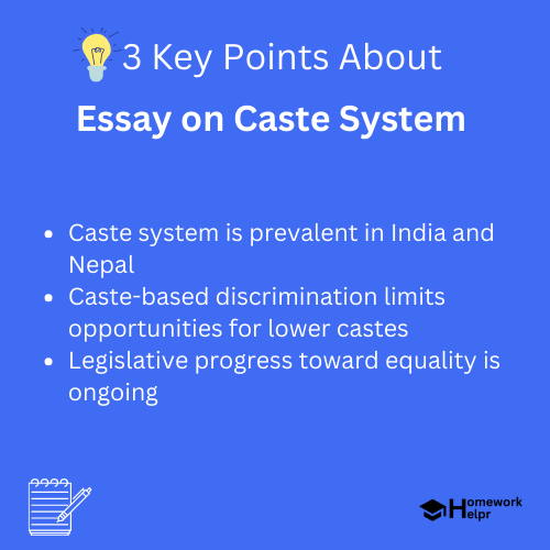 Essay on Caste System for Students and Children