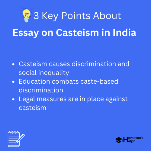 Essay on Casteism in India for Students and Children