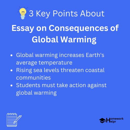 Essay on Consequences of Global Warming for Students and Children