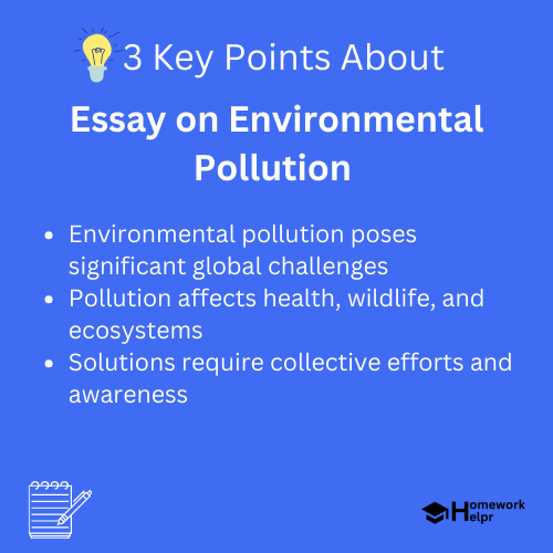 Essay on Environmental Pollution for Students and Children