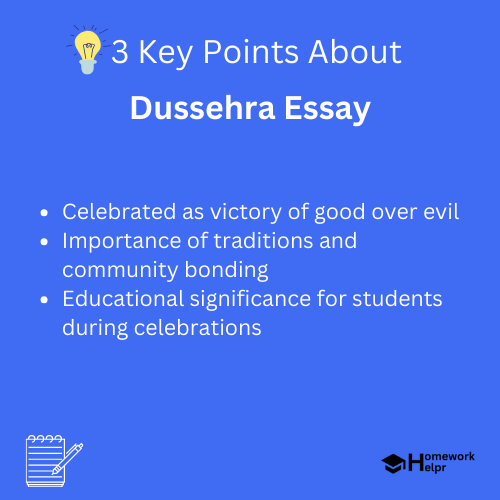 Dussehra Essay in English for School Students and Children