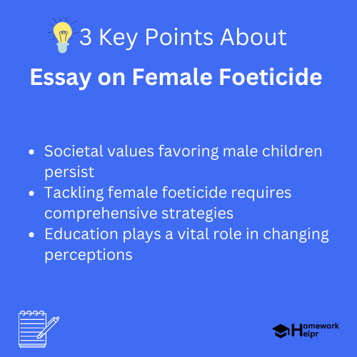 Essay on Female Foeticide for Students and Children