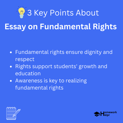 Essay on Fundamental Rights for Students and Children