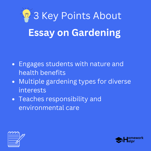 Essay on Gardening for Students and Children