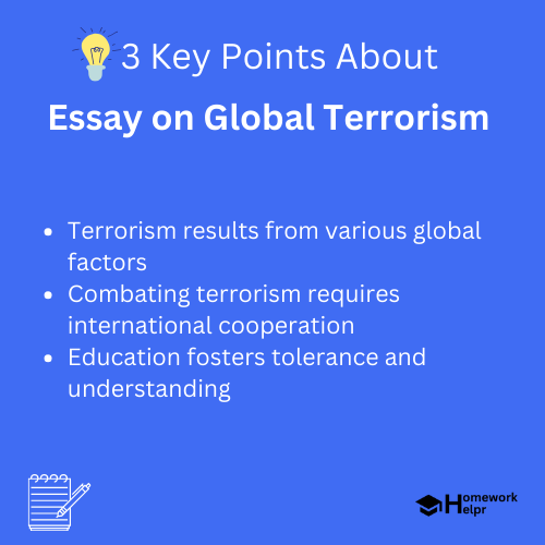 Essay on Global Terrorism for Students and Children