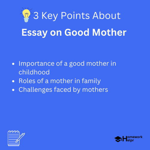 Essay on Good Mother for Students and Children