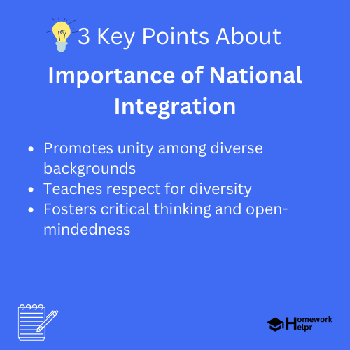 Importance of National Integration for Students and Children