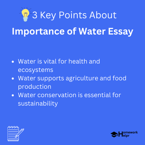 Importance of Water Essay for Students and Children