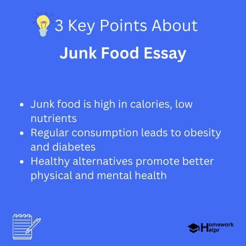 Junk Food Essay for Students and Children