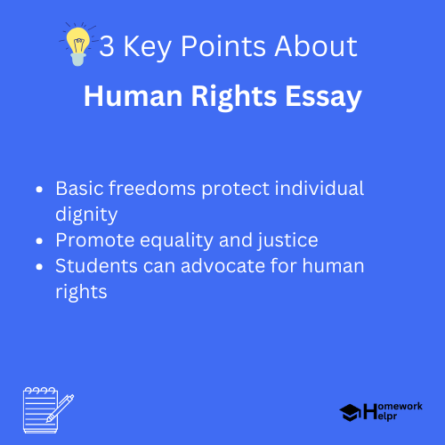 Human Rights Essay for Students and Children