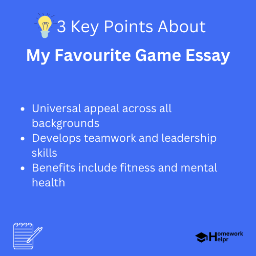 My Favourite Game Essay for Students and Children