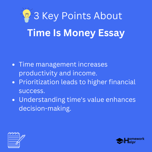 Time Is Money Essay