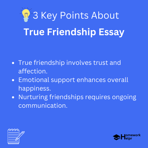 True Friendship Essay