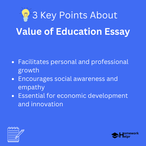 Value of Education Essay