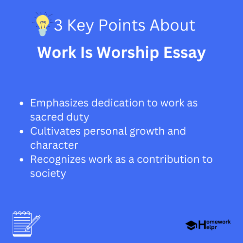 Work Is Worship Essay