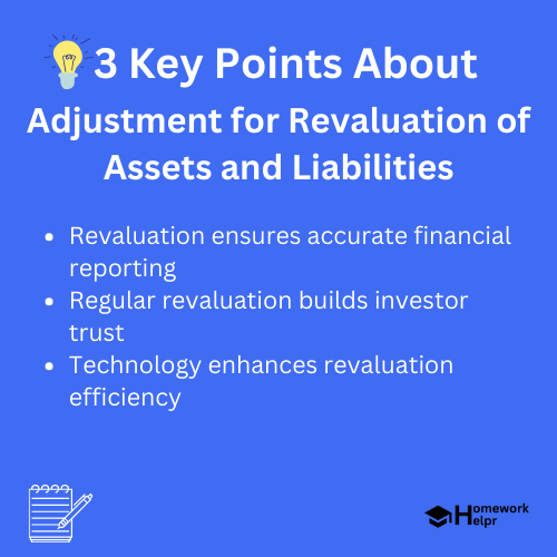 Adjustment for Revaluation of Assets and Liabilities