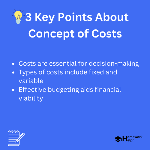 Concept of Costs