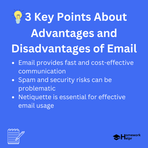 Advantages and Disadvantages of Email