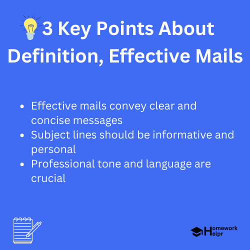 Definition, Effective Mails