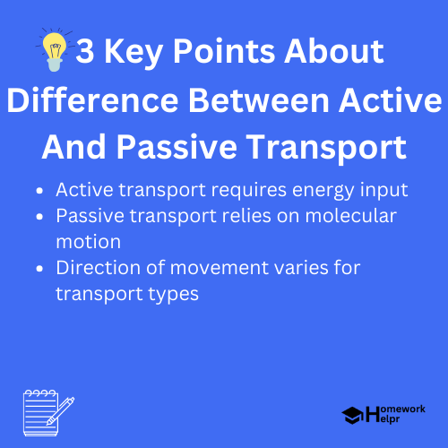 Difference Between Active And Passive Transport